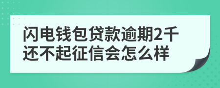 闪电钱包贷款逾期2千还不起征信会怎么样