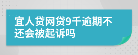 宜人贷网贷9千逾期不还会被起诉吗