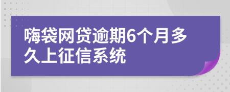 嗨袋网贷逾期6个月多久上征信系统