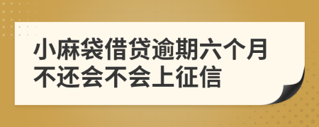 小麻袋借贷逾期六个月不还会不会上征信