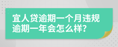 宜人贷逾期一个月违规逾期一年会怎么样？