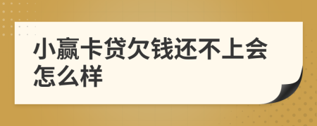 小赢卡贷欠钱还不上会怎么样