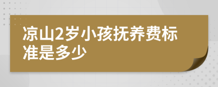 凉山2岁小孩抚养费标准是多少