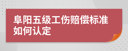 阜阳五级工伤赔偿标准如何认定