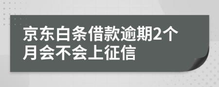 京东白条借款逾期2个月会不会上征信