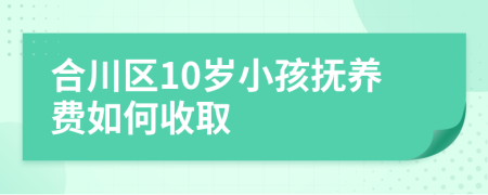 合川区10岁小孩抚养费如何收取