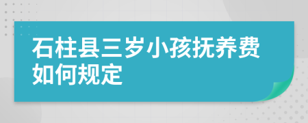 石柱县三岁小孩抚养费如何规定