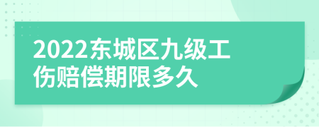 2022东城区九级工伤赔偿期限多久