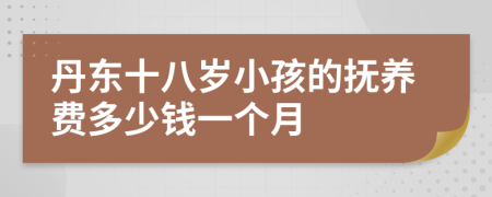 丹东十八岁小孩的抚养费多少钱一个月