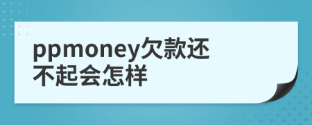 ppmoney欠款还不起会怎样