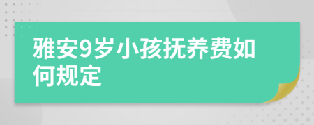 雅安9岁小孩抚养费如何规定