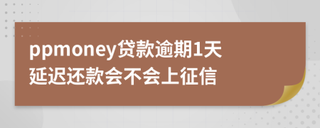 ppmoney贷款逾期1天延迟还款会不会上征信