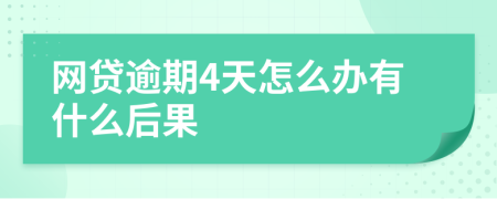 网贷逾期4天怎么办有什么后果