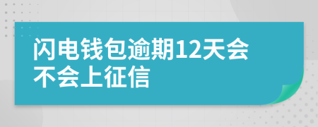 闪电钱包逾期12天会不会上征信