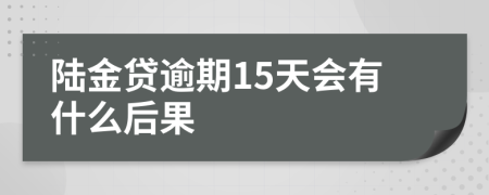 陆金贷逾期15天会有什么后果