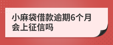 小麻袋借款逾期6个月会上征信吗