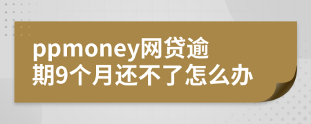 ppmoney网贷逾期9个月还不了怎么办