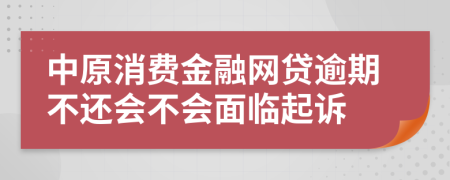 中原消费金融网贷逾期不还会不会面临起诉