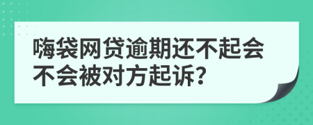 嗨袋网贷逾期还不起会不会被对方起诉？