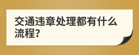 交通违章处理都有什么流程？