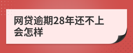 网贷逾期28年还不上会怎样