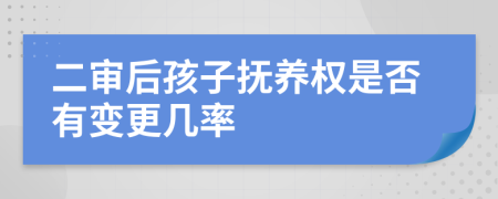 二审后孩子抚养权是否有变更几率