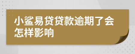 小鲨易贷贷款逾期了会怎样影响