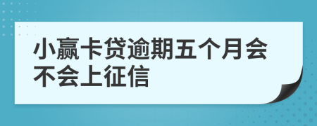 小赢卡贷逾期五个月会不会上征信