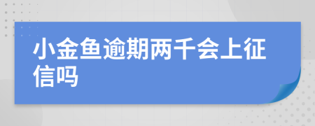 小金鱼逾期两千会上征信吗