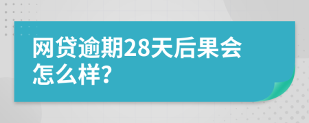 网贷逾期28天后果会怎么样？