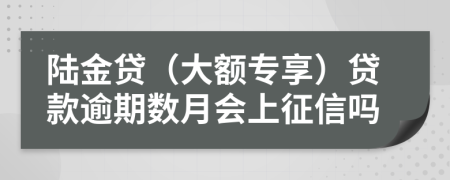 陆金贷（大额专享）贷款逾期数月会上征信吗