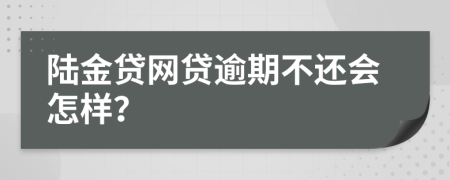 陆金贷网贷逾期不还会怎样？