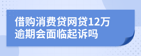 借购消费贷网贷12万逾期会面临起诉吗