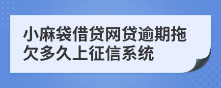 小麻袋借贷网贷逾期拖欠多久上征信系统