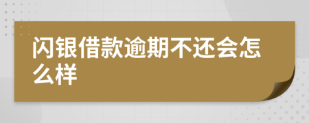 闪银借款逾期不还会怎么样