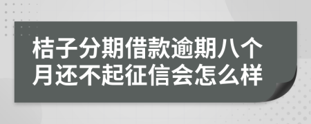 桔子分期借款逾期八个月还不起征信会怎么样