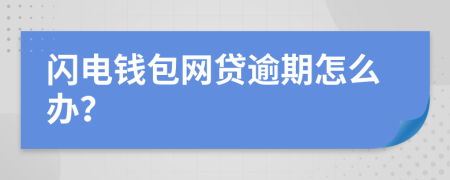 闪电钱包网贷逾期怎么办？