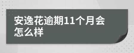 安逸花逾期11个月会怎么样