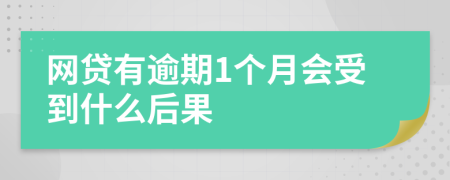 网贷有逾期1个月会受到什么后果