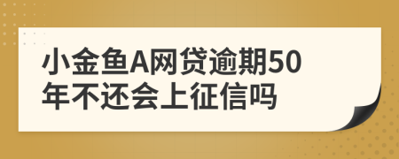 小金鱼A网贷逾期50年不还会上征信吗