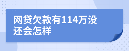 网贷欠款有114万没还会怎样