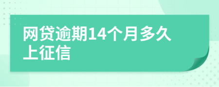 网贷逾期14个月多久上征信