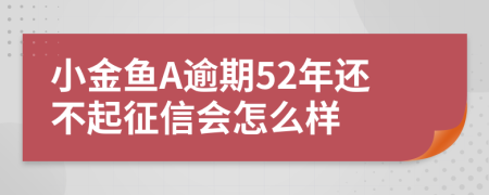 小金鱼A逾期52年还不起征信会怎么样