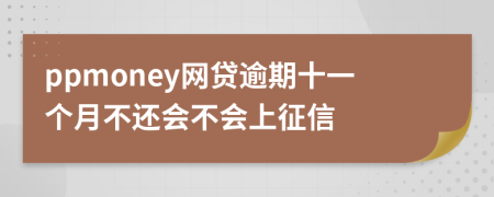 ppmoney网贷逾期十一个月不还会不会上征信