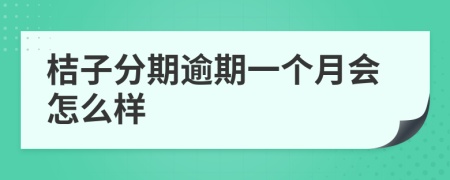 桔子分期逾期一个月会怎么样