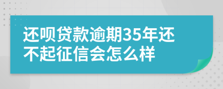 还呗贷款逾期35年还不起征信会怎么样