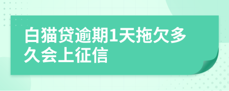 白猫贷逾期1天拖欠多久会上征信