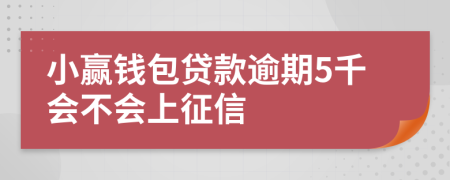 小赢钱包贷款逾期5千会不会上征信