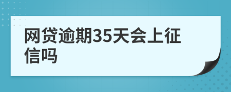 网贷逾期35天会上征信吗