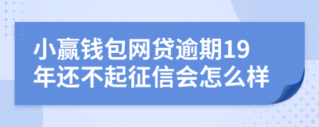 小赢钱包网贷逾期19年还不起征信会怎么样